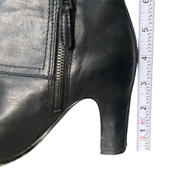 Sam Edelman Heel Ankle Boot‎ Womens 6.5M Black Lea Punk Goth Edgy Classic Chic - Picture 9 of 14